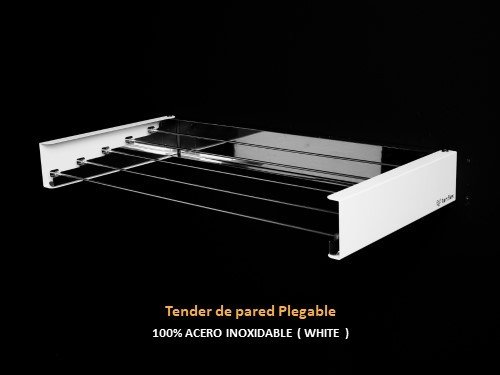 Tender TENFLEX plegable de pared - 80x40 cm - Acero Inoxidable - White