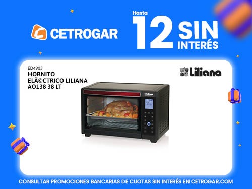 Hornito eléctrico Liliana AO138 38 lt