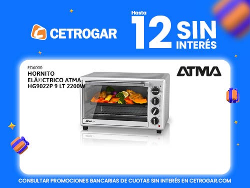 Hornito eléctrico Atma HG9022P 9 lt 2200W