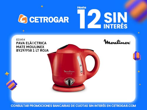 Pava eléctrica mate Moulinex BY297F58 1 lt roja