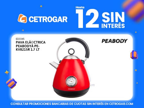 Pava eléctrica Peabody PE-KV8215R 1.7 lt