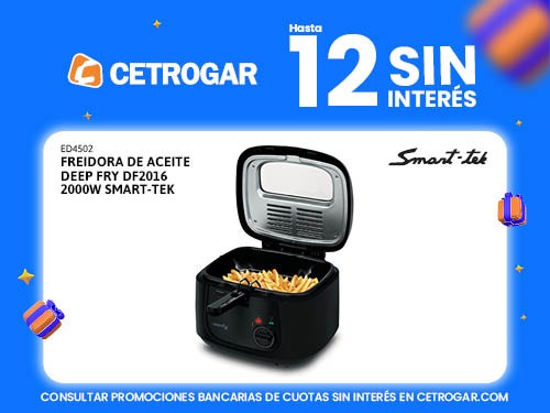 Freidora de aceite Deep Fry DF2016 2000W Smart-Tek