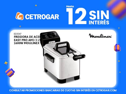 Freidora de aceite EASY Pro AM3 3 lt 1600W Moulinex