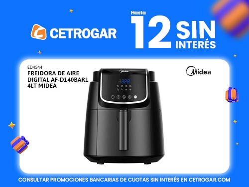 Freidora de aire digital AF-D140BAR1 4lt Midea