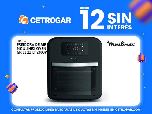 Freidora de aire Moulinex Oven & grill 11 lt 2000W