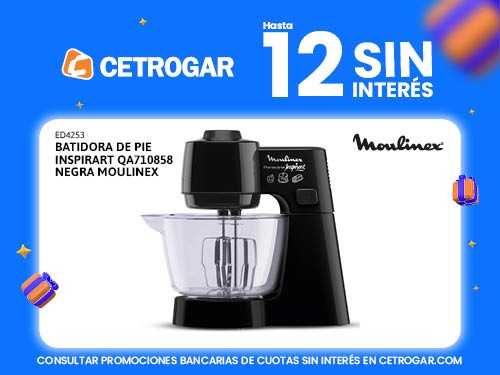 Batidora de pie Inspirart QA710858 negra Moulinex