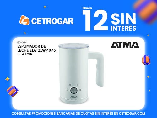 Espumador de leche ELAT21WP 0.45 lt Atma