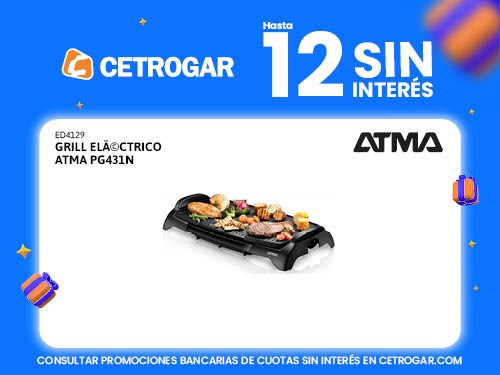 Grill eléctrico Atma PG431N