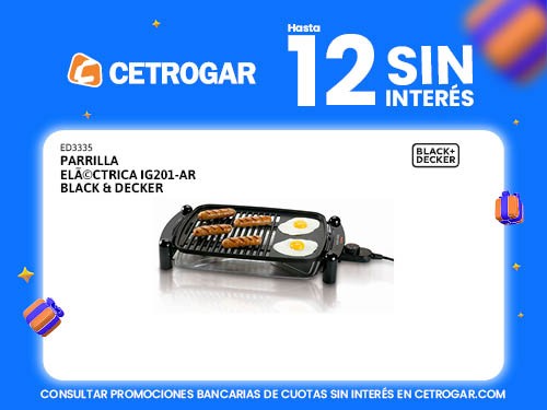 Parrilla eléctrica IG201-AR Black & Decker