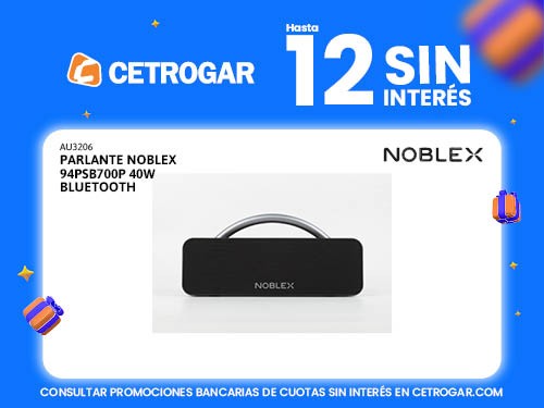 Parlante Noblex 94PSB700P 40W bluetooth