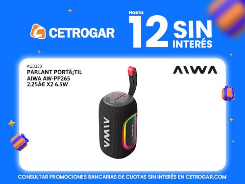 Parlant portátil Aiwa AW-PP265 2.2x2 6.5W