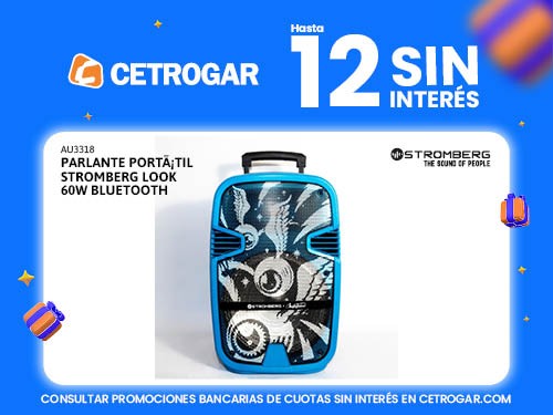 Parlante portátil Stromberg LOOK 60W Bluetooth