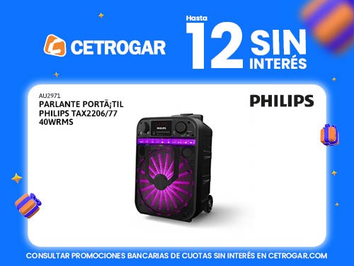 Parlante portátil Philips TAX2206/77 40WRMS