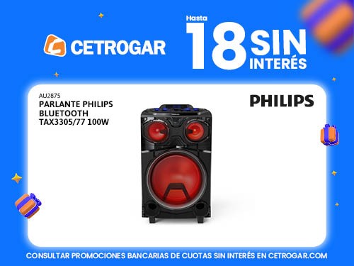 Parlante Philips bluetooth TAX3305/77 100W