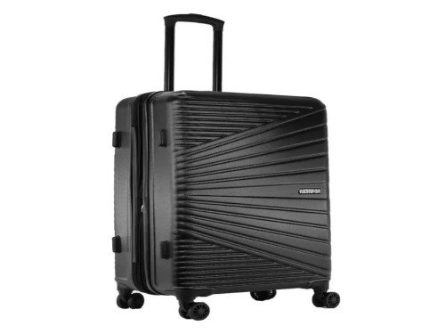 Valija Mediana Recife 4 Ruedas Dobles American Tourister Negra