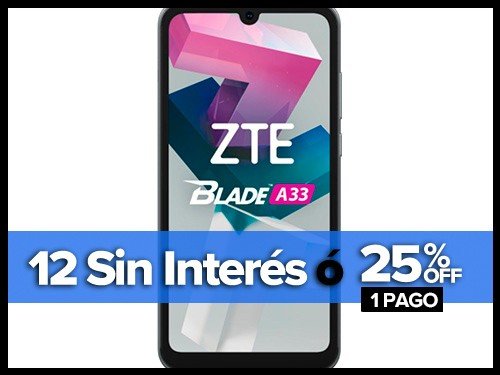 Celular Liberado ZTE Blade A33 Negro 32 Gb