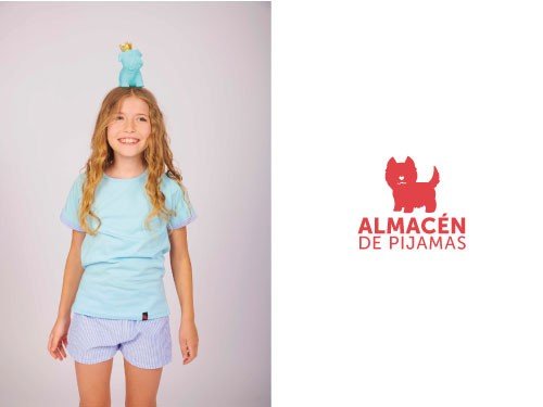 Pijama Teens Short y Manga Corta Celeste | Almacén de pijamas