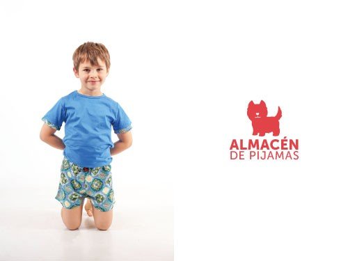 Pijama Teens Short y Manga Corta Celeste Mandalas | Almacén de pijamas