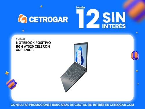 Notebook Positivo BGH AT520 Celeron 4GB 128GB