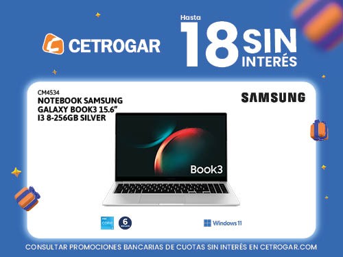 Notebook Samsung Galaxy Book3 15.6" i3 8-256GB silver