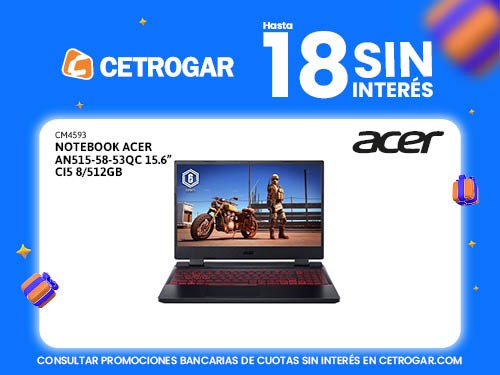 Notebook Acer AN515-58-53QC 15.6" CI5 8/512GB