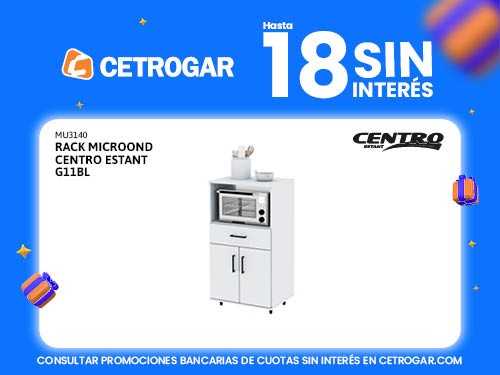 Rack Microond Centro Estant G11BL