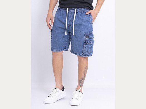 Bermuda de Jean Cargo Jogger