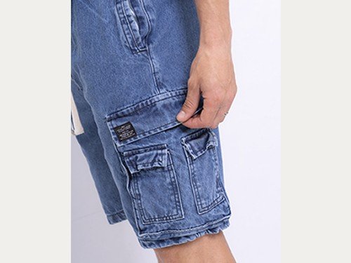 Bermuda de Jean Cargo Jogger