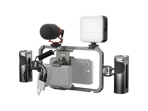 Kit de video Smallrig Ultra con cage microfono luz mango y mini tripod