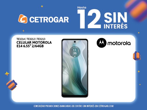 Celular Motorola E14 6.55" 2/64GB gris