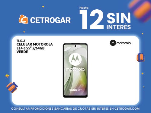 Celular Motorola E14 6.55" 2/64GB verde