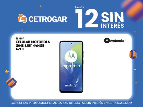 Celular Motorola G04s 6.55" 4/64GB azul