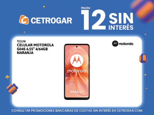 Celular Motorola G04s 6.55" 4/64GB naranja