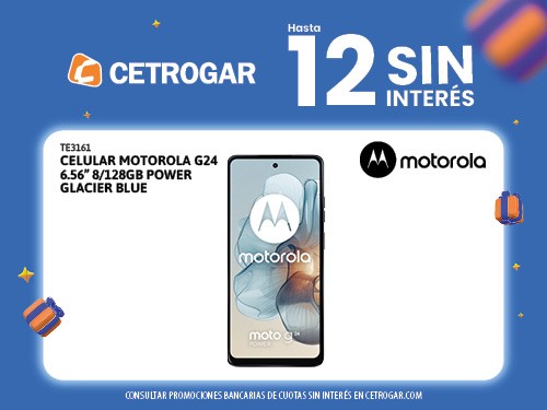 Celular Motorola G24 6.56" 8/128GB Power Glacier Blue