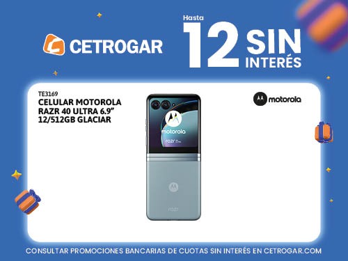 Celular Motorola Razr 40 Ultra 6.9" 12/512GB Glaciar