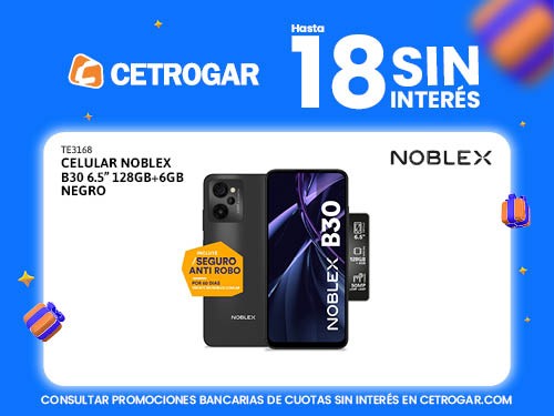 Celular Noblex B30 6.5" 128GB+6GB negro