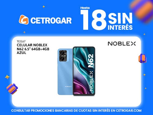 Celular Noblex N62 6.5" 64GB+4GB azul