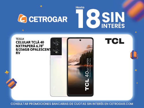 Celular TCL 40 NXTPAPERÂ 6.78" 8/256GB Opalescent RV