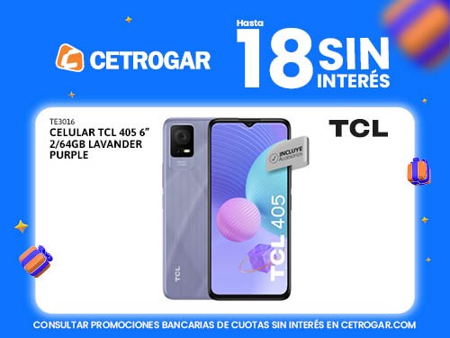 Celular TCL 405 6" 2/64GB lavander purple