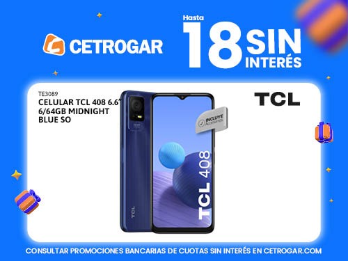 Celular TCL 408 6.6" 6/64GB Midnight Blue SO