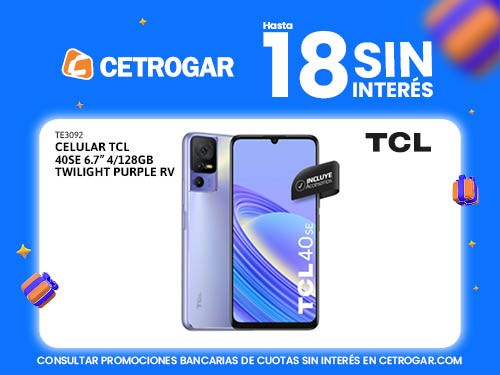 Celular TCL 40SE 6.7" 4/128GB Twilight Purple RV