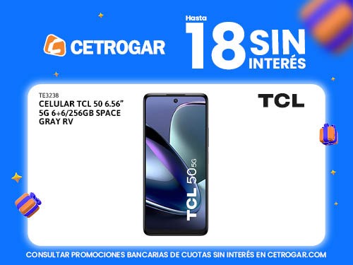 Celular TCL 50 6.56" 5G 6+6/256GB Space Gray RV