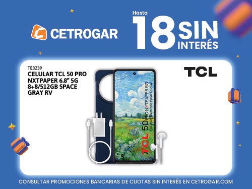 Celular TCL 50 PRO NXTPAPER 6.8" 5G 8+8/512GB space gray RV