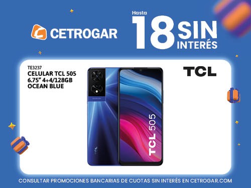 Celular TCL 505 6.75" 4+4/128GB Ocean blue