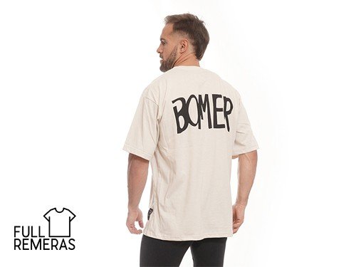 Remera Bomer oversize beige