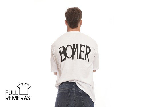 Remera Bomer oversize blanca