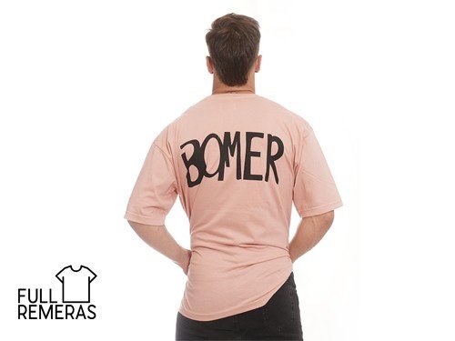 Remera Bomer oversize rosa