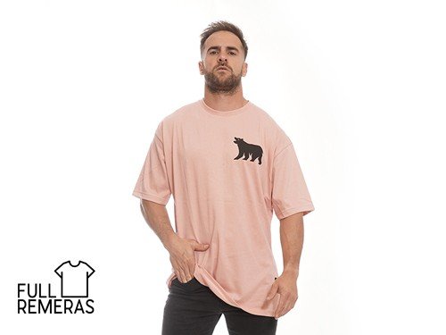 Remera Bomer oversize rosa