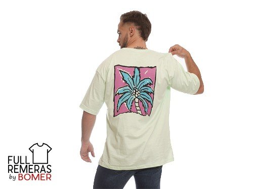 Remera Palmera oversize verde claro