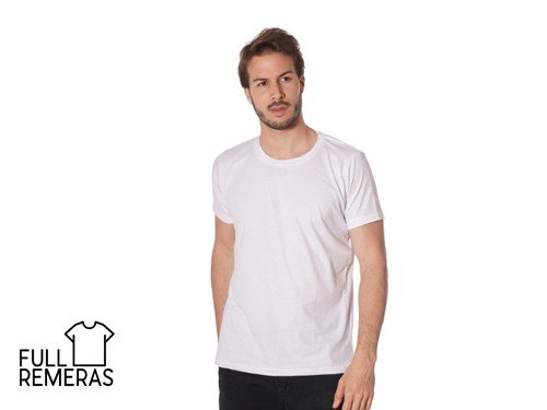 Remera básica algodon lisa blanca